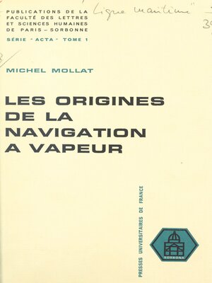 cover image of Les origines de la navigation à vapeur
